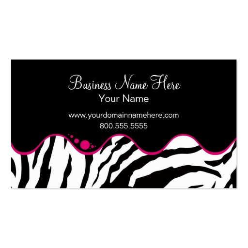 Business Card Template **Bold Zebra
