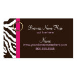 Business Card Template **Brown Zebra Pattern