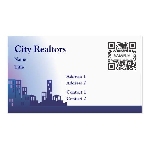 Business Card Template City Realtors (front side)