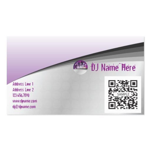 Business Card Template Dance (front side)