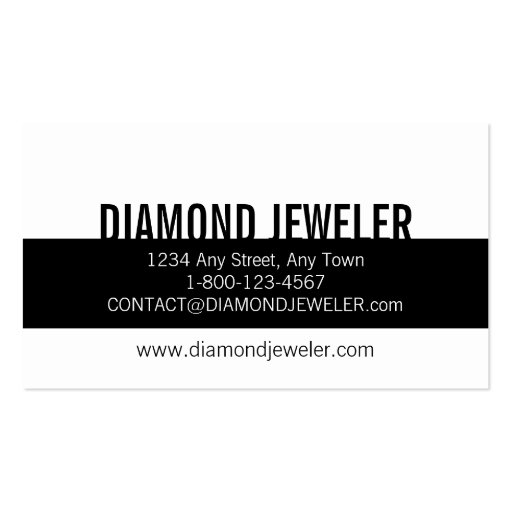 Business Card Template Diamond (back side)
