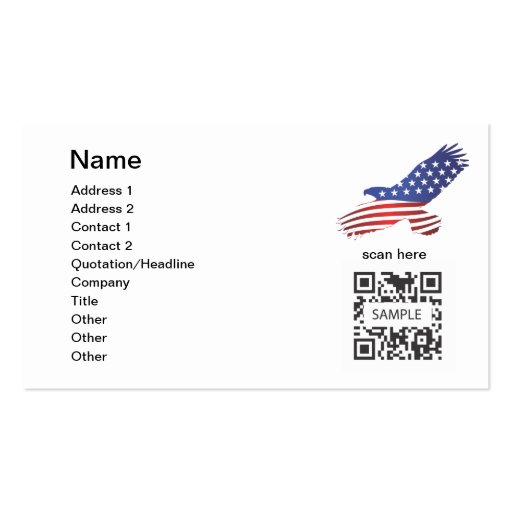 Business Card Template Eagle (front side)