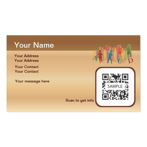 Business Card Template Elementary Education