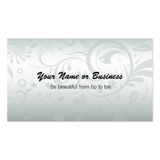 Business Card Template Floral Generic (back side)