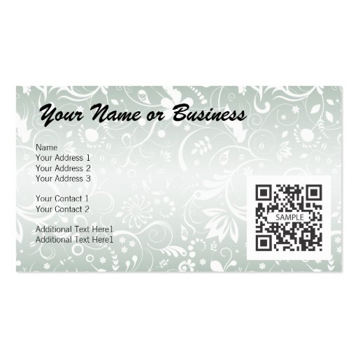 Business Card Template Floral Generic (front side)