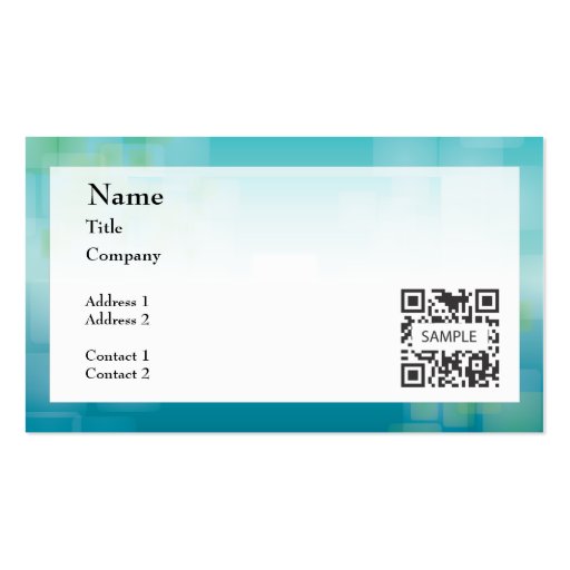 Business Card Template Generic Blue Green