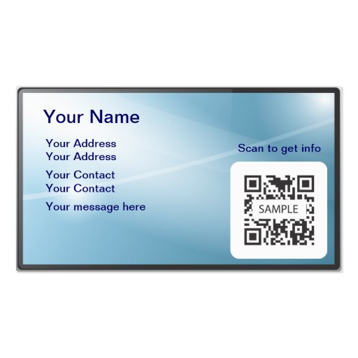 Business Card Template Generic Blue Light (front side)