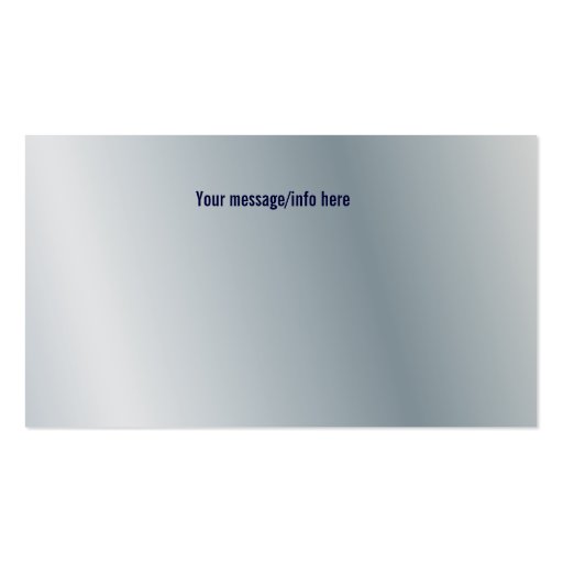 Business Card Template Generic Metal (back side)