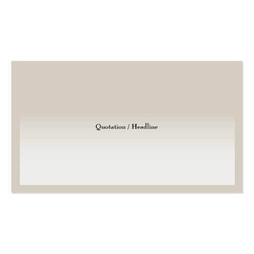 Business Card Template Generic Neutral (back side)