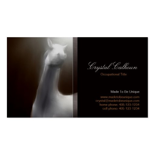 Business Card Template - Horse Painting Dark