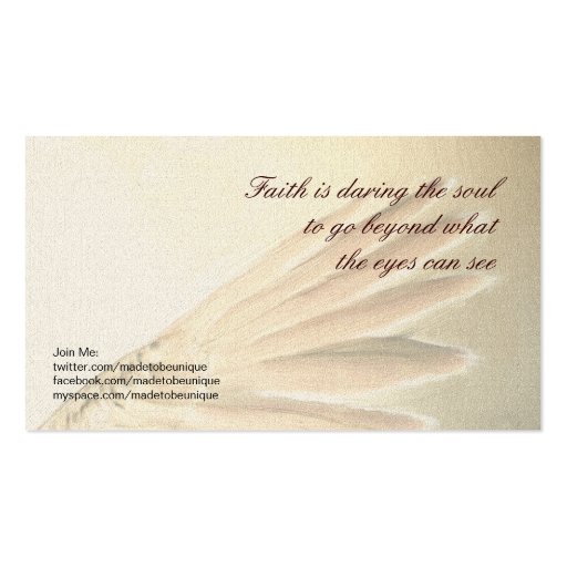 Business Card Template - if I were an angel (back side)