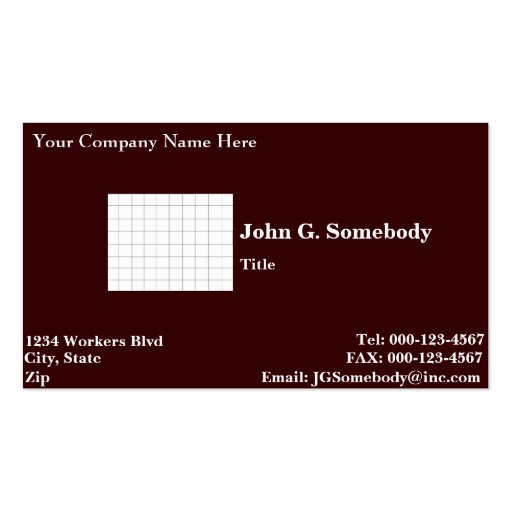 business card template maroon (front side)