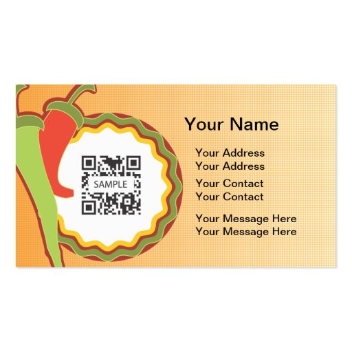 Business Card Template Mexican Restaurant (front side)
