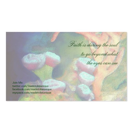 Business Card Template - Ocean water life painting (back side)