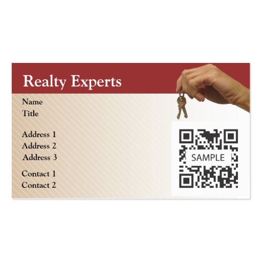 Business Card Template Realty Experts (front side)