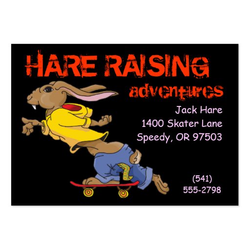 Business Card Template Skateboarding Rabbit (front side)