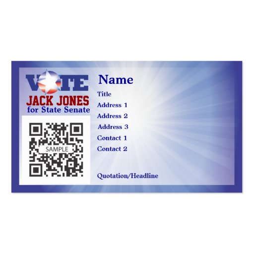 Business Card Template Vote