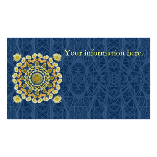 Business Card Template with Barrel Cactus Mandala (front side)