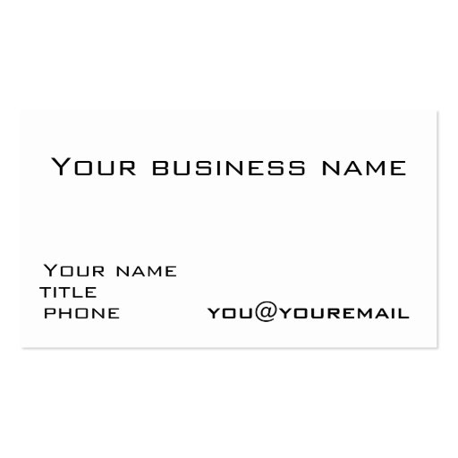 Business card template with social media icons (front side)