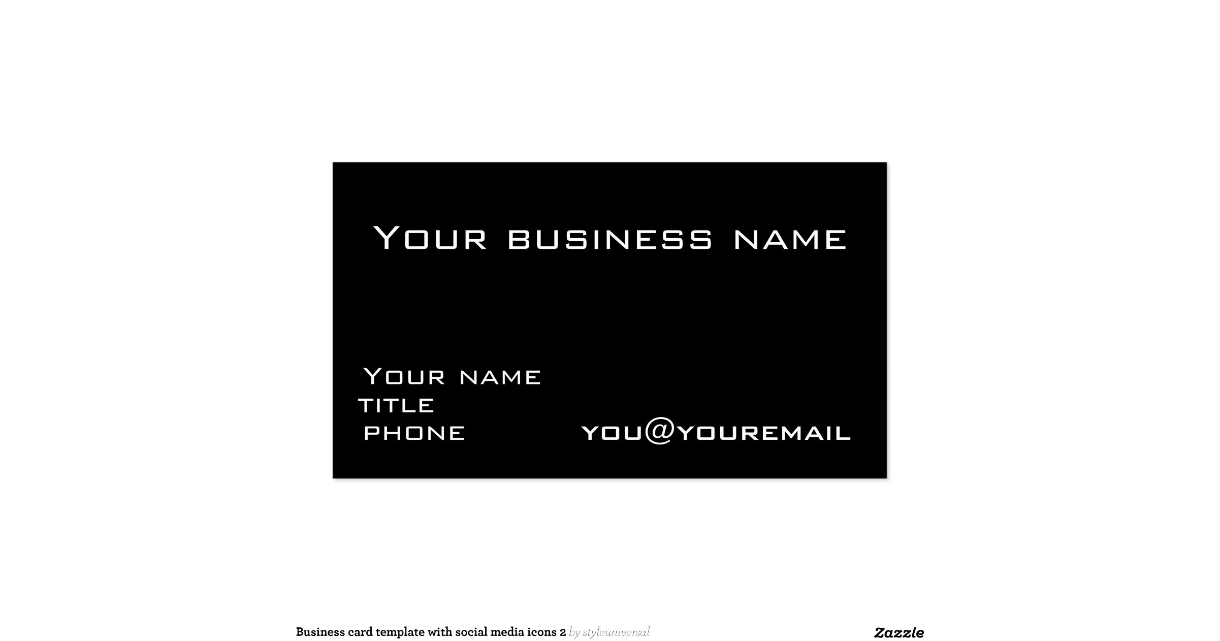 Business Card Template With Social Media Icons 2 R934d91ec23ef4f429a9e73846b67b462 I579t 8byvr Business Card Template With Social Media Icons