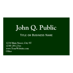 Business Card Templates Green