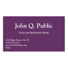 Business Card Templates Purple