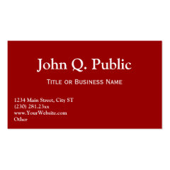 Business Card Templates Red