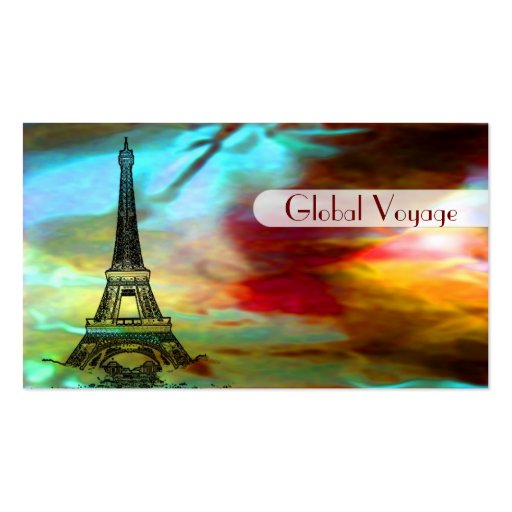 Business Card Travel Agency Eiffel Tower (front side)
