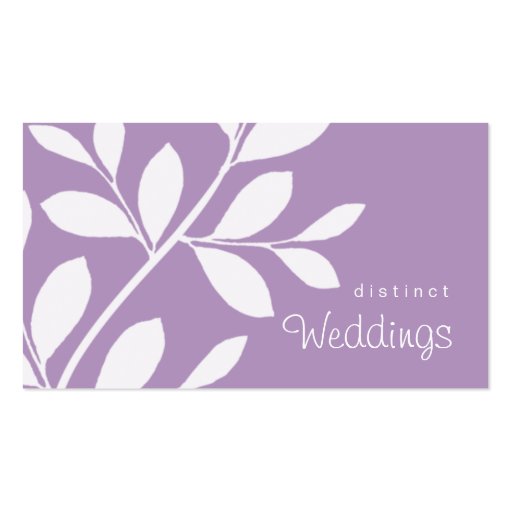 Business Card Tree Branch Wedding Planner Mauve (front side)