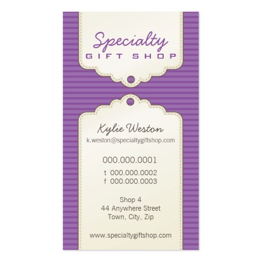 BUSINESS CARD :: trendy gifttag P2