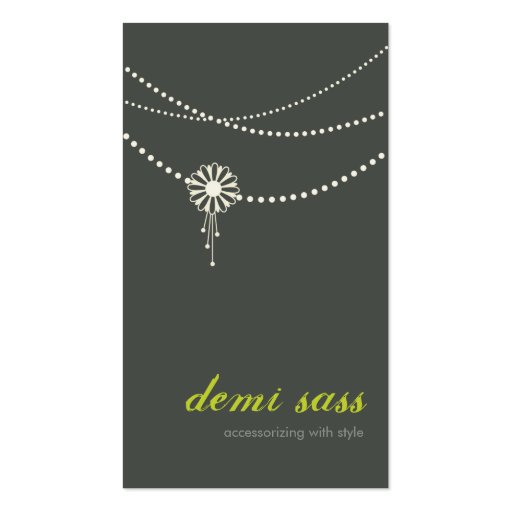 BUSINESS CARD trendy jewelry accessories (front side)