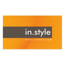 BUSINESS CARD trendy modern sway orange brown