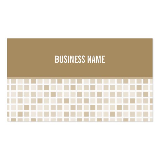 BUSINESS CARD trendy modern tiles gold (front side)