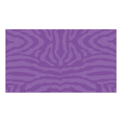 BUSINESS CARD trendy zebra stripe violet purple (back side)