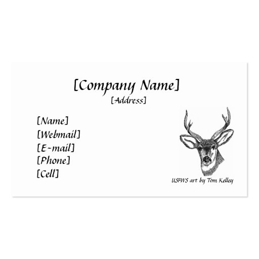 Business Card / Trophy Deer (front side)