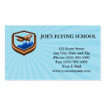 Business card Vintage Airplane Take Off Cityscape