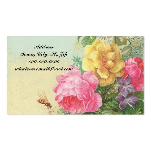 Business Card-Vintage Floral (back side)