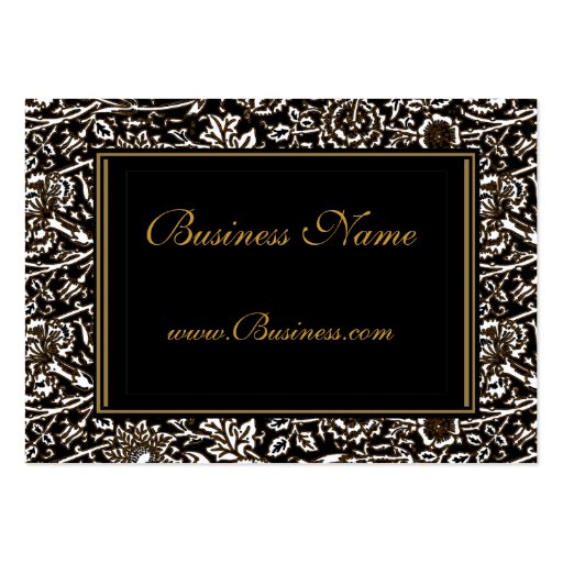 Business Card Vintage Ornate Frame Black Gold (front side)