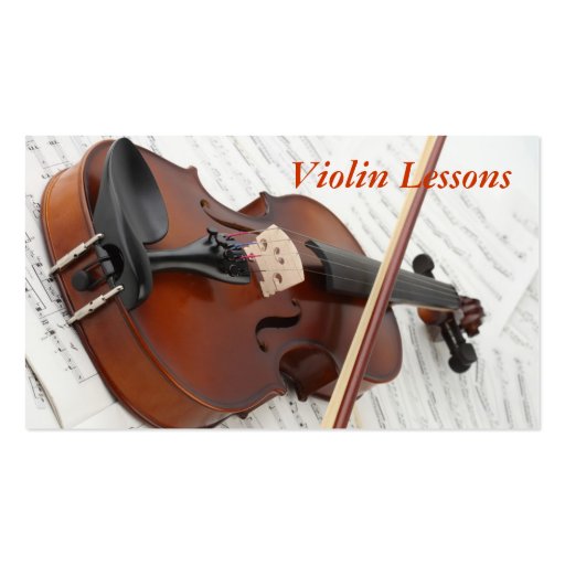Business Card: Violin Lessons (front side)