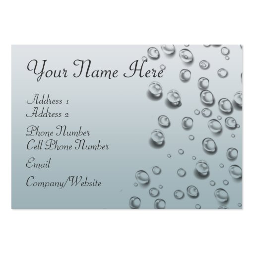 Business Card - Water Bubbles Silver (front side)