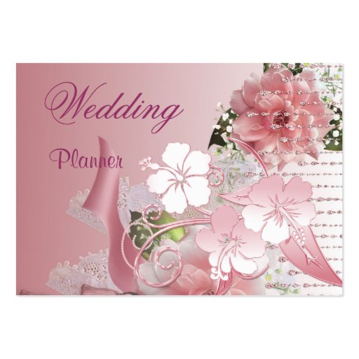Business Card Wedding Planner Pink (front side)