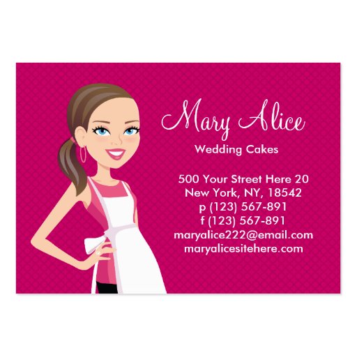Business Card with Character Illustration Culinary (front side)