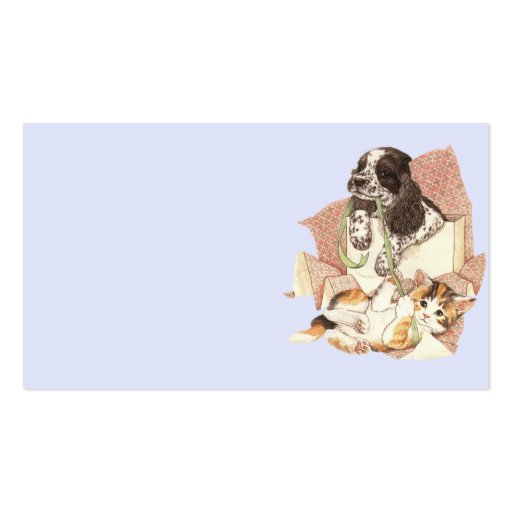 Business Card with Dog and Cat (back side)