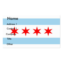Business Card with Flag of Chicago, U.S.A. business cards
