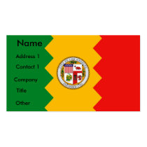 Business Card with Flag of Los Angeles, California business cards