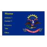 Business Card with Flag of North Dakota U.S.A.