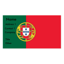 Business Card with Flag of Portugal
