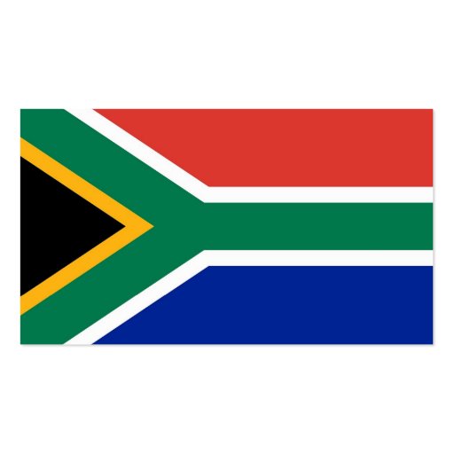 Business Card with Flag of South Africa (back side)