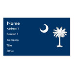 Business Card with Flag of South Carolina U.S.A.