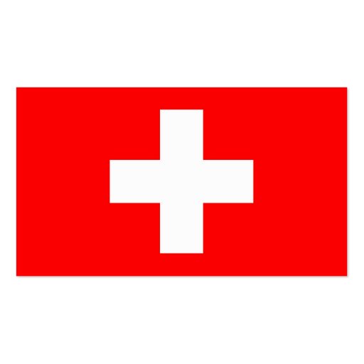 Business Card with Flag of Switzerland (back side)